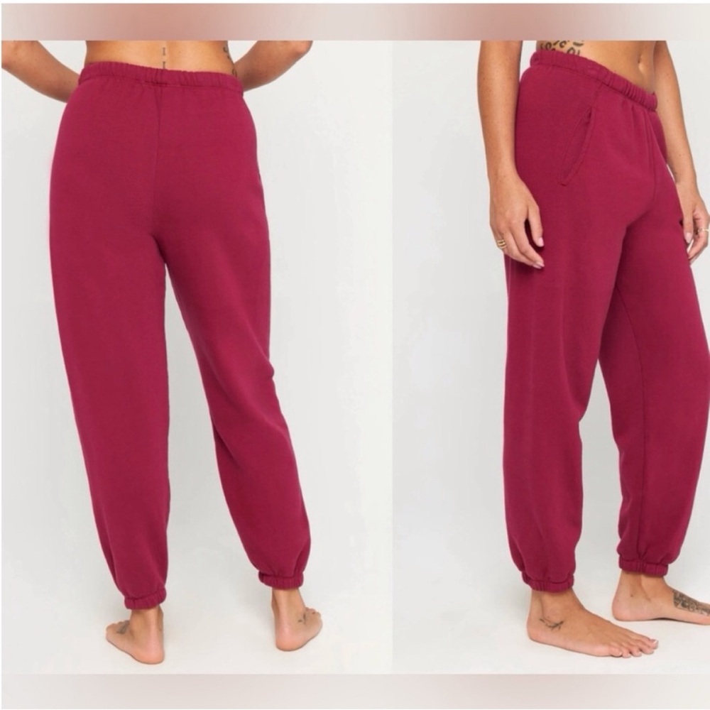 Spiritual Gangster Burgundy Jogger Pants